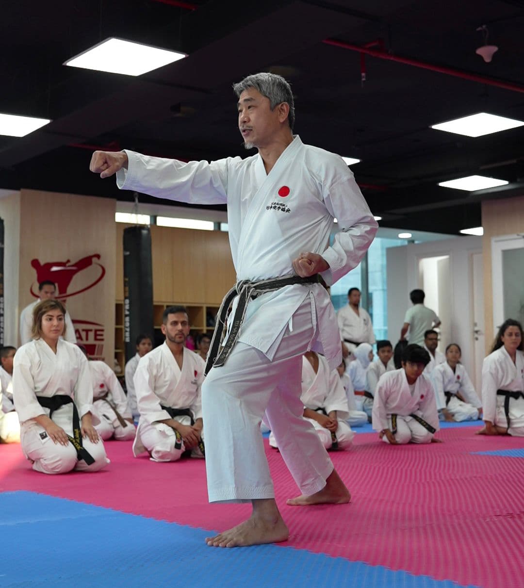 Sensei leading a kata class